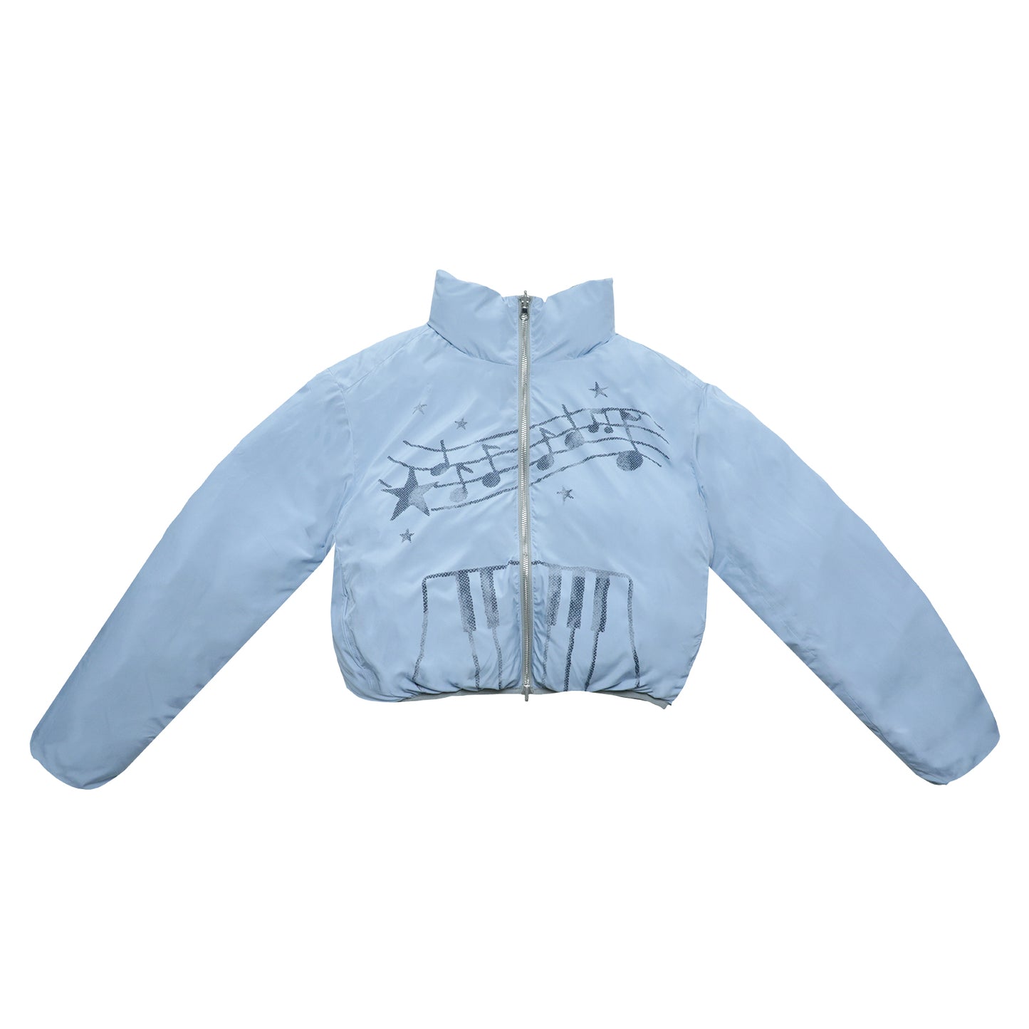 Reversible Short-Length Stand Collar Puffer Jacket