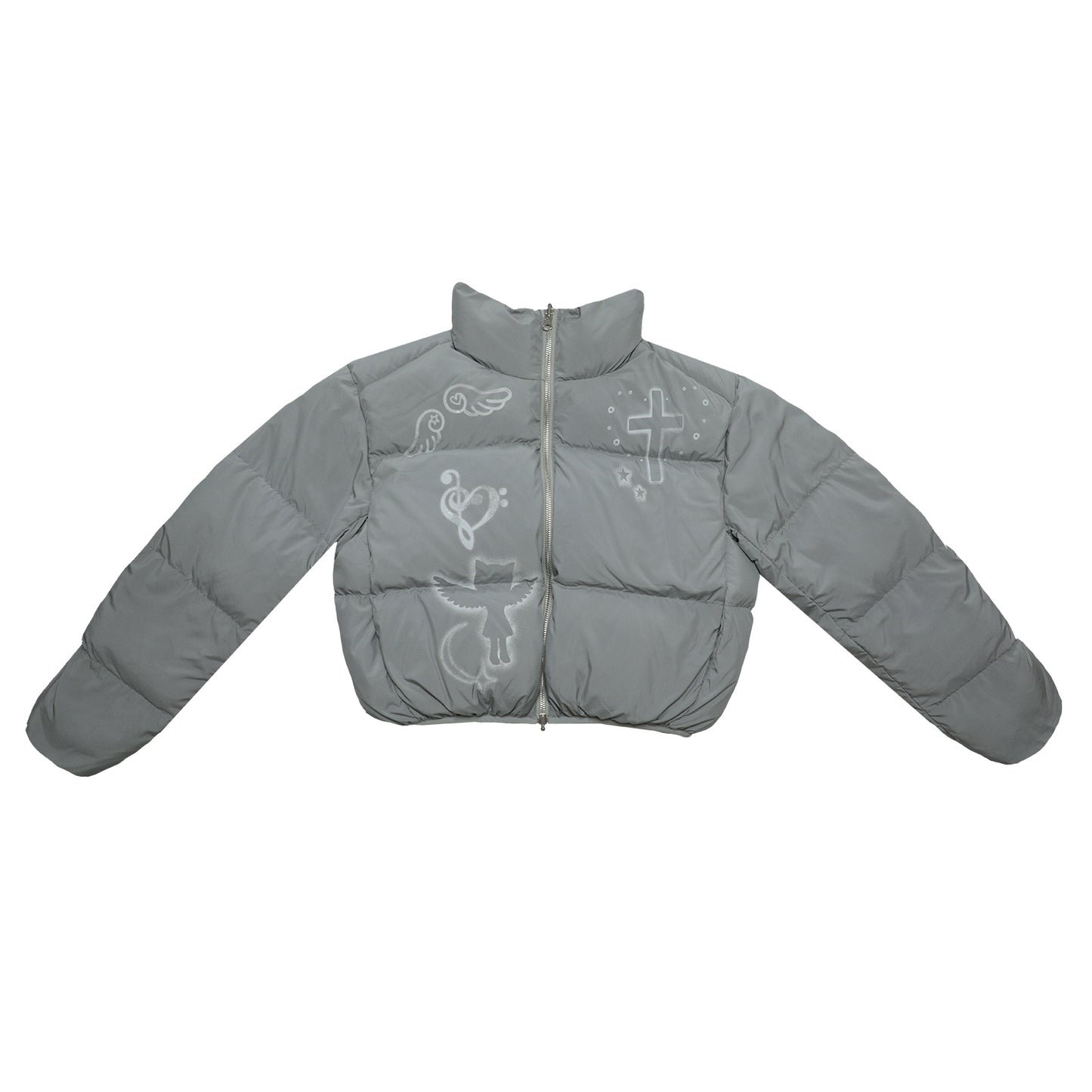 Reversible Short-Length Stand Collar Puffer Jacket