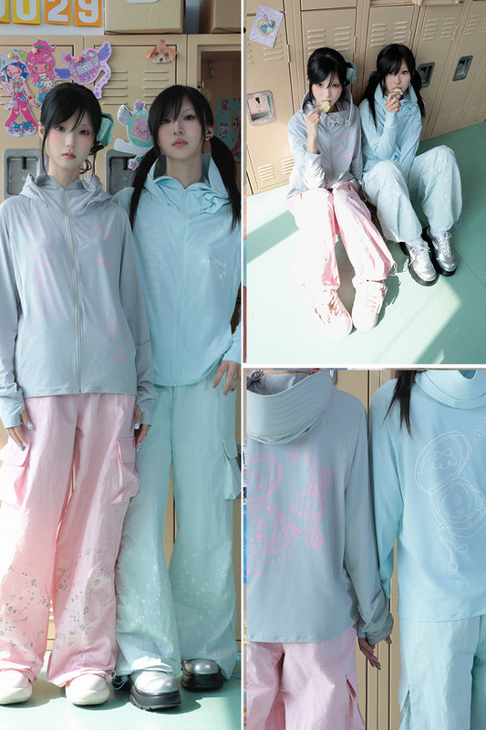 sunonebird 공동 브랜드 Ice Silk UPF50+ 후드 롱슬리브 선스크린 재킷 