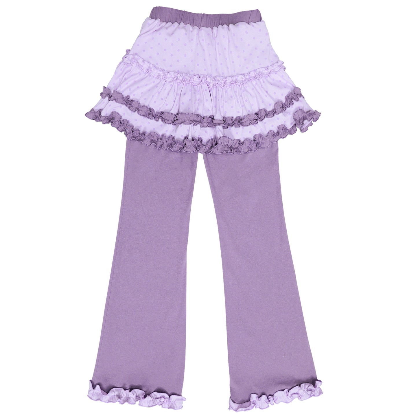 Polka Dot Faux Layered Tiered Flare Skort (2 Colors)