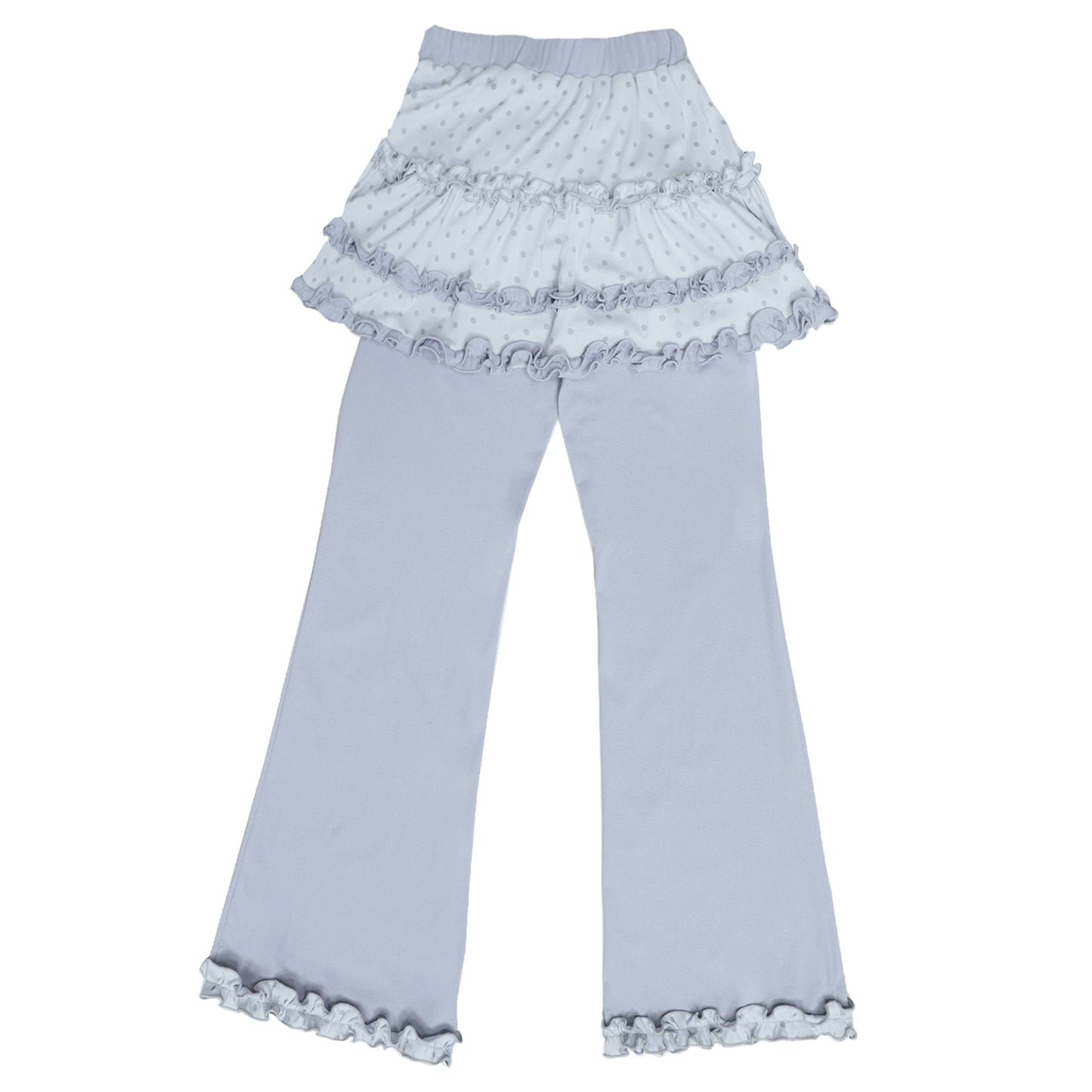 Polka Dot Faux Layered Tiered Flare Skort (2 Colors)