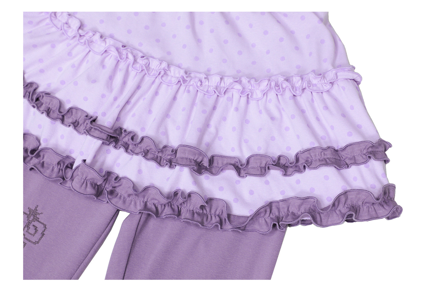 Polka Dot Faux Layered Tiered Flare Skort (2 Colors)