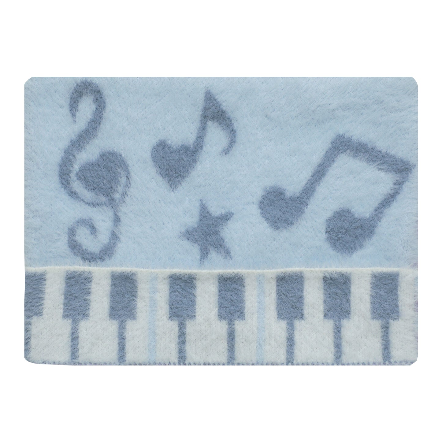 Reversible Music Note & Star Stripe Knit Hat with Cat Ears