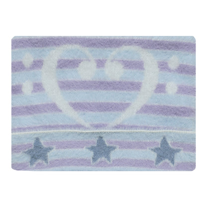 Reversible Music Note & Star Stripe Knit Hat with Cat Ears