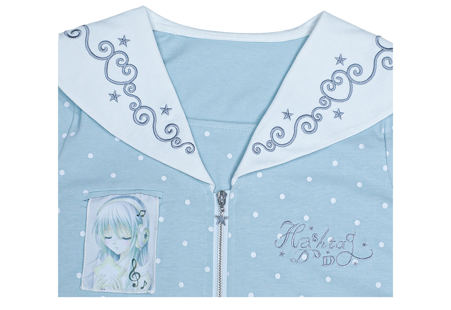 Sailor Style Short Sleeve Cardigan (2 Colors)