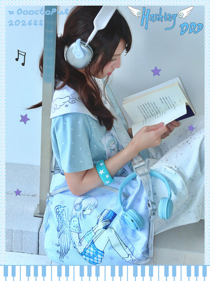 oooctopus co-branded Reversible Angel Star Multi-Functional Bag