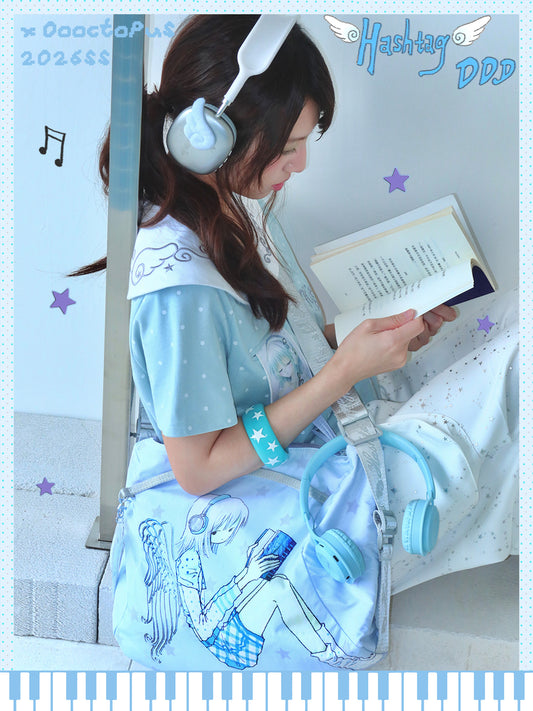 oooctopus co-branded Reversible Angel Star Multi-Functional Bag