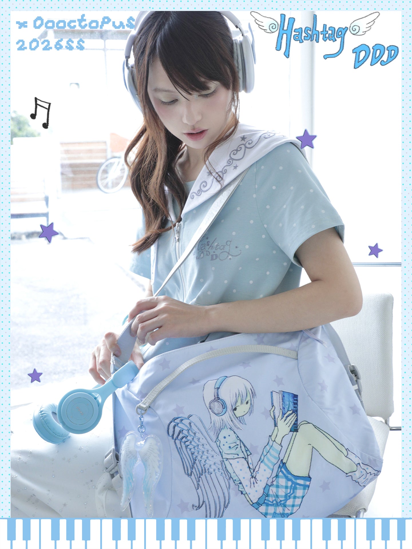 oooctopus co-branded Reversible Angel Star Multi-Functional Bag