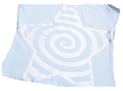 hot silver spiral star fake two piece neck hanging top