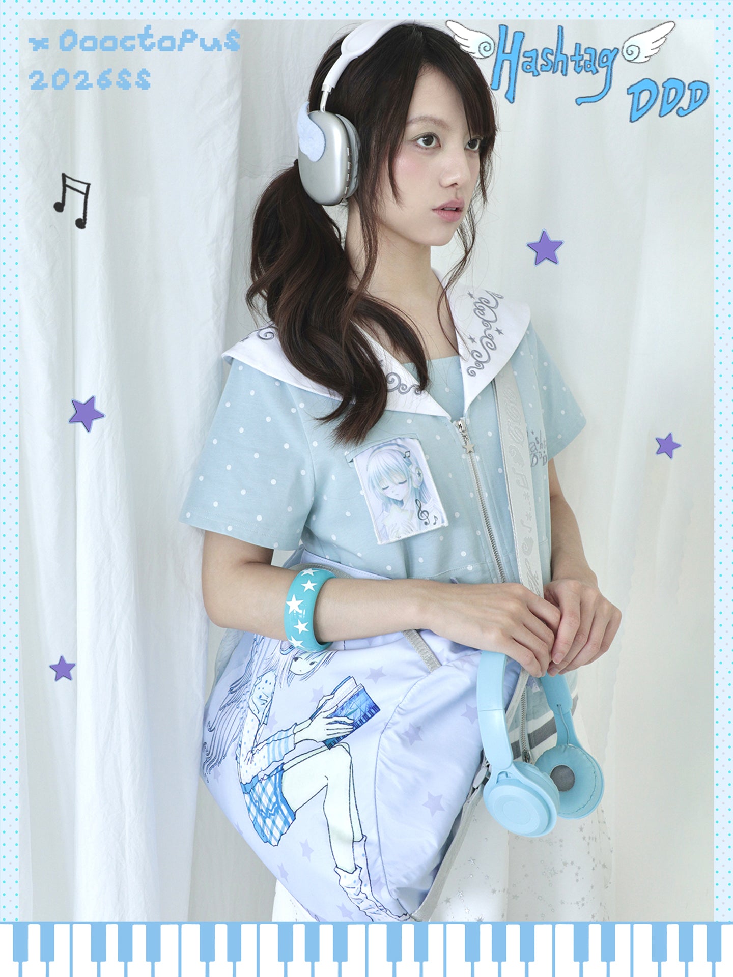 oooctopus co-branded Reversible Angel Star Multi-Functional Bag