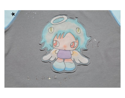 oliwabiu co-branded Star Plunge Short Sleeve T-Shirt