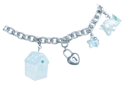 Unicorn Little House Heart Necklace & Earrings