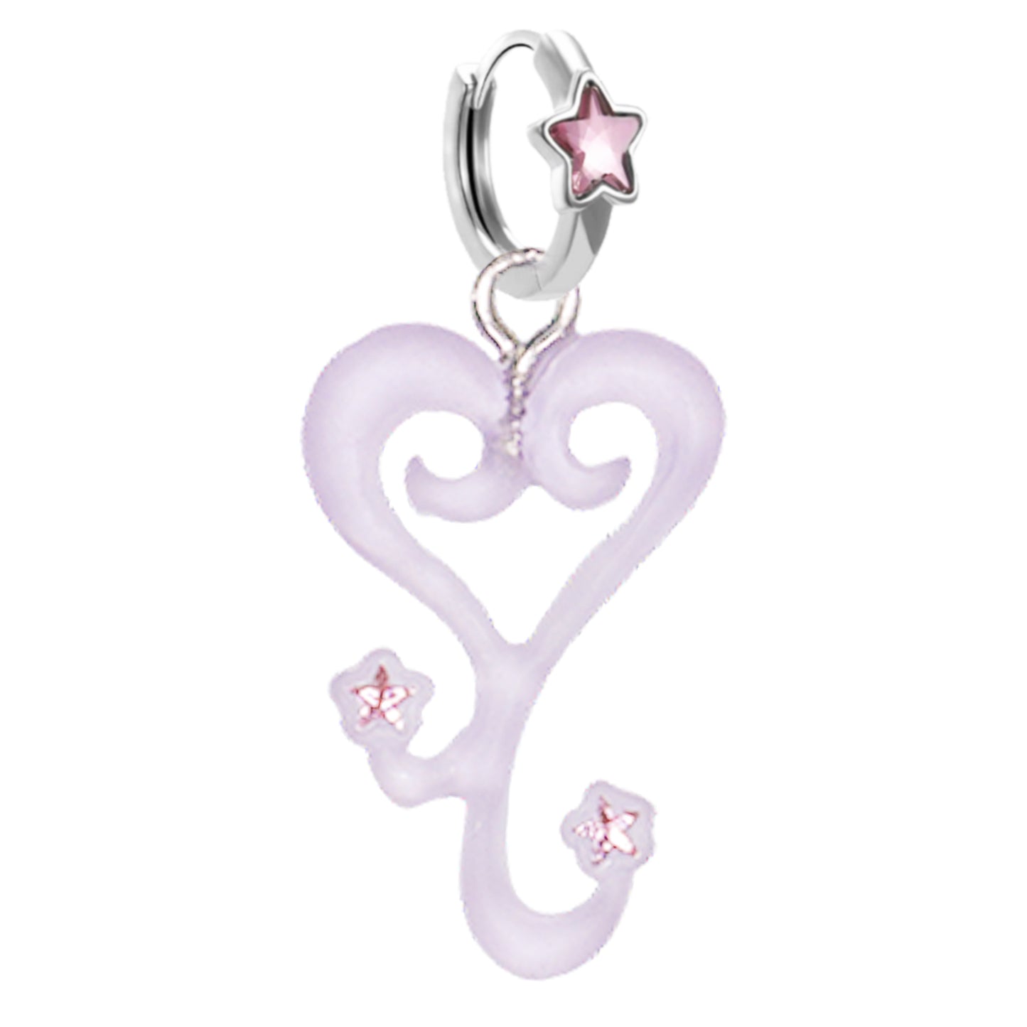 Unicorn Little House Heart Necklace & Earrings