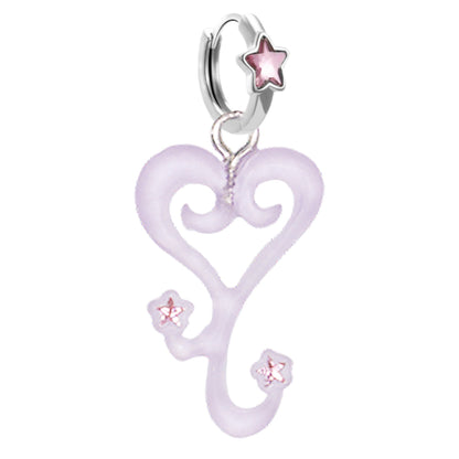 Unicorn Little House Heart Necklace & Earrings