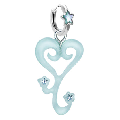 Unicorn Little House Heart Necklace & Earrings