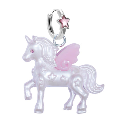 Unicorn Little House Heart Necklace & Earrings