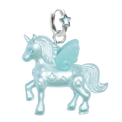 Unicorn Little House Heart Necklace & Earrings