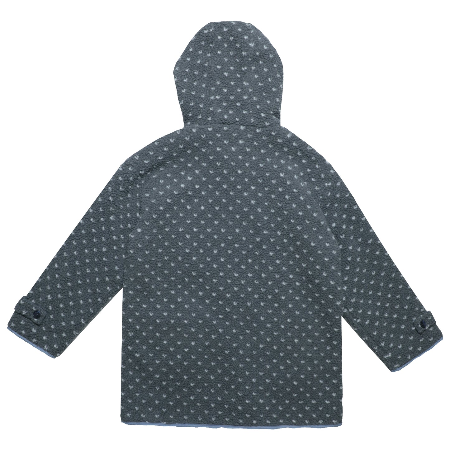 Faux Shearling Hooded Coat with Angel Wings