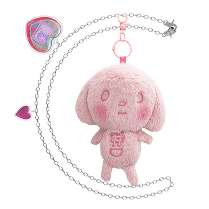 Plush Puppy Doll Keychain Fob D-BOT Charms