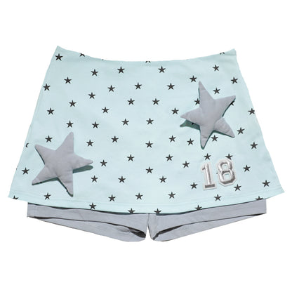 Removable stars  Fake two pieces  Skirt pants