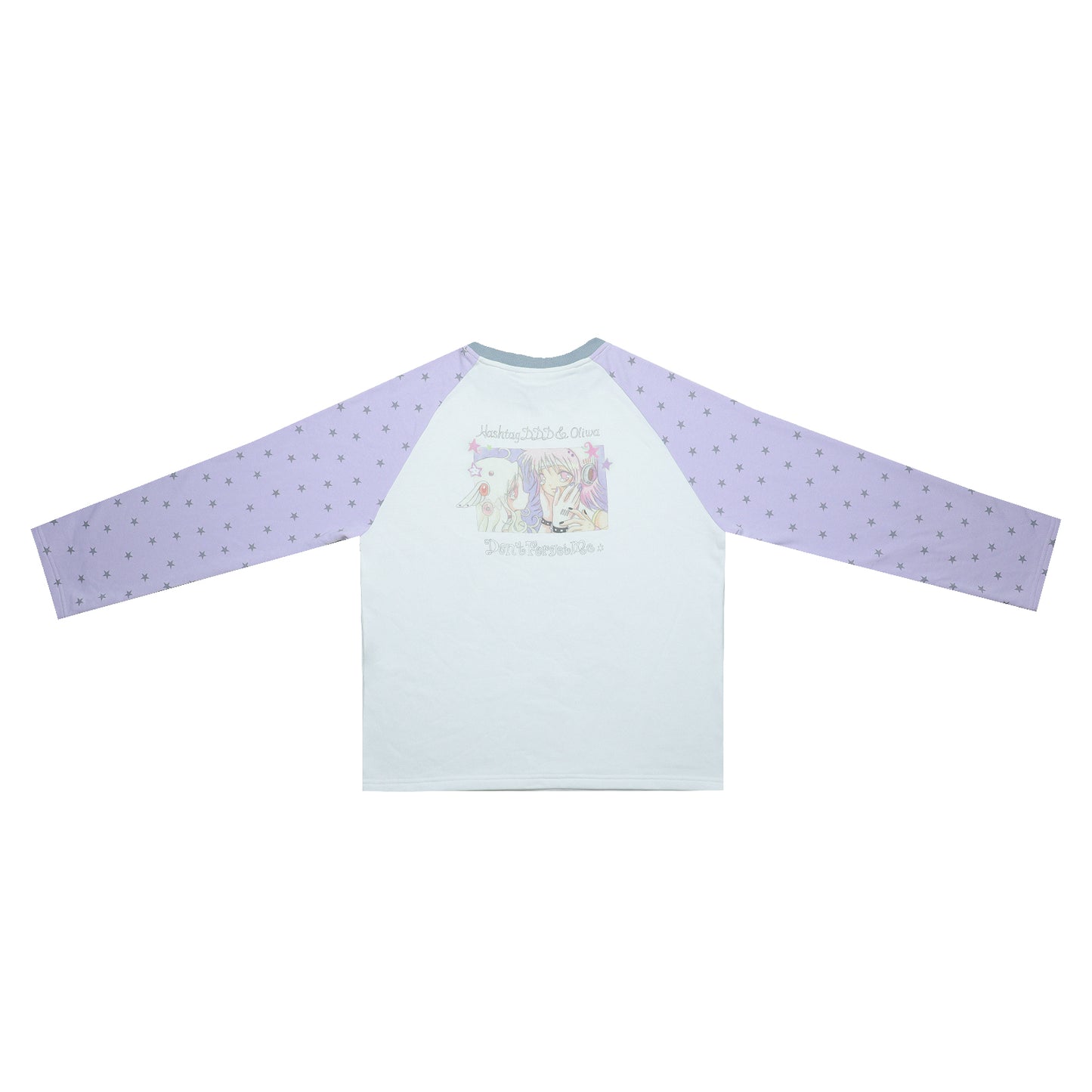 oliwabiu co-branded rhinestone star shoulder long sleeved hoodie