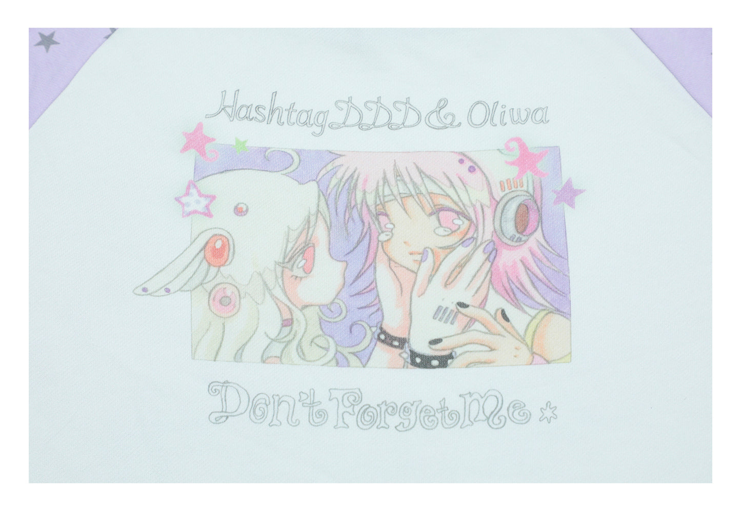 oliwabiu co-branded rhinestone star shoulder long sleeved hoodie