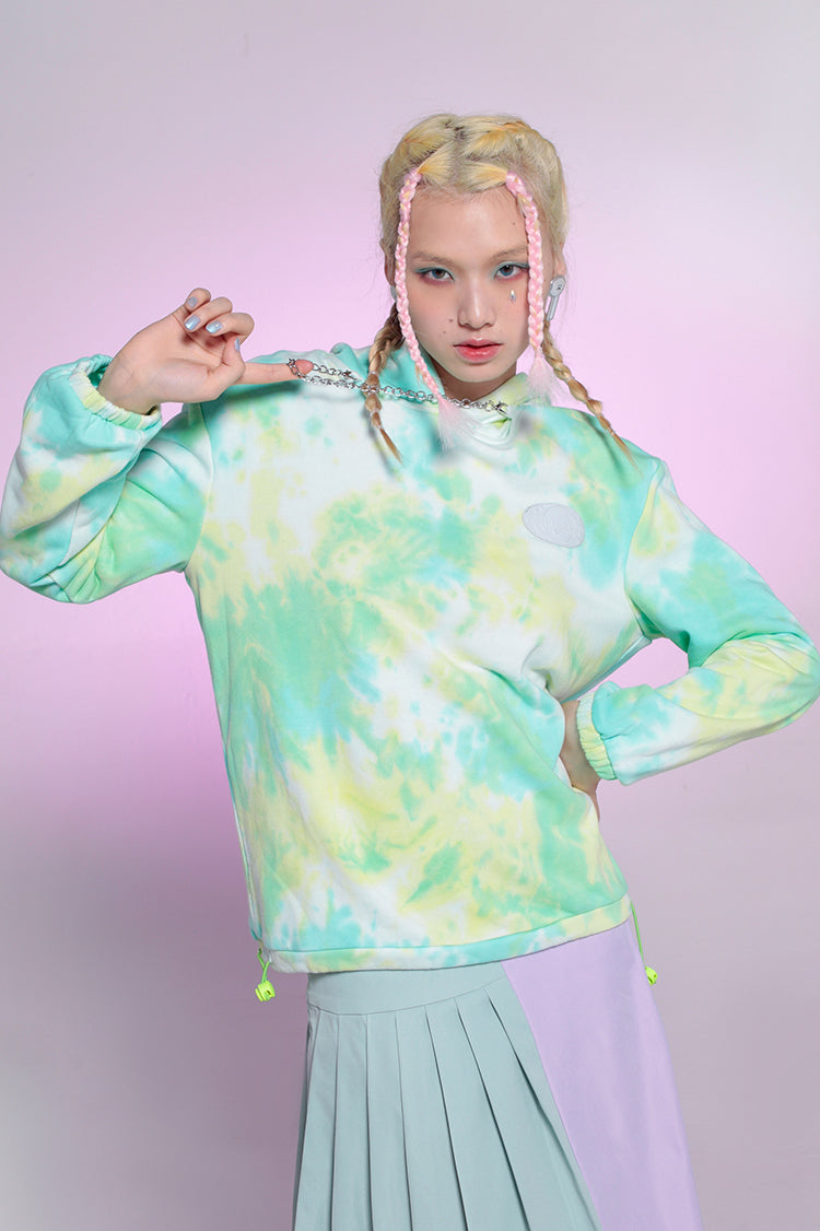 Tie-Dye Hooded Sweater
