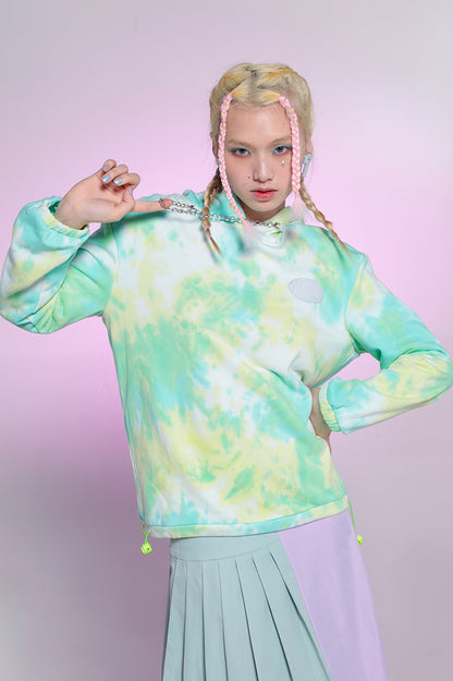Tie-Dye Hooded Sweater