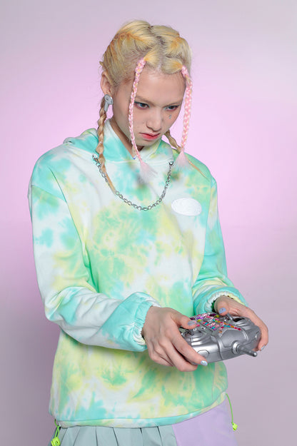 Tie-Dye Hooded Sweater