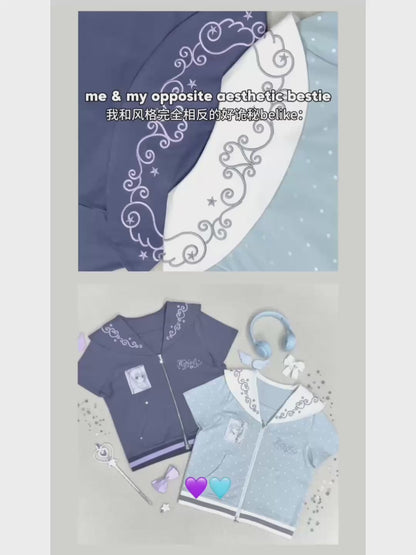 Sailor Style Short Sleeve Cardigan (2 Colors)